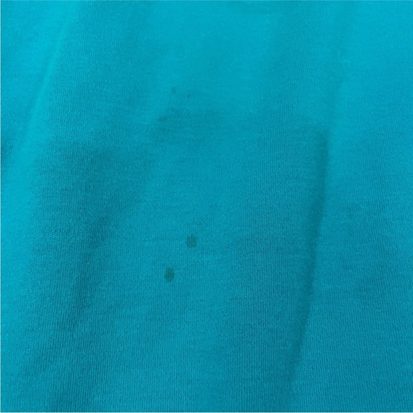 LL Bean Vneck Blue 3/4 Sleeve Shirt 3X - Picture 3 of 8